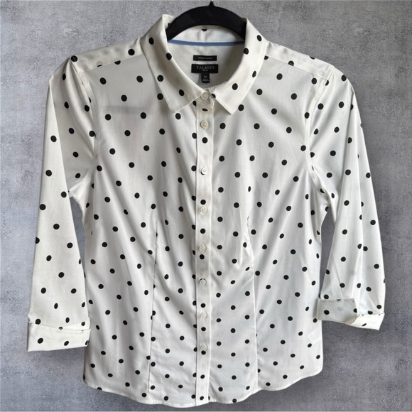 TALBOTS PERFECT SHIRT - POLKA DOT - NO IRON - Picture 1 of 4